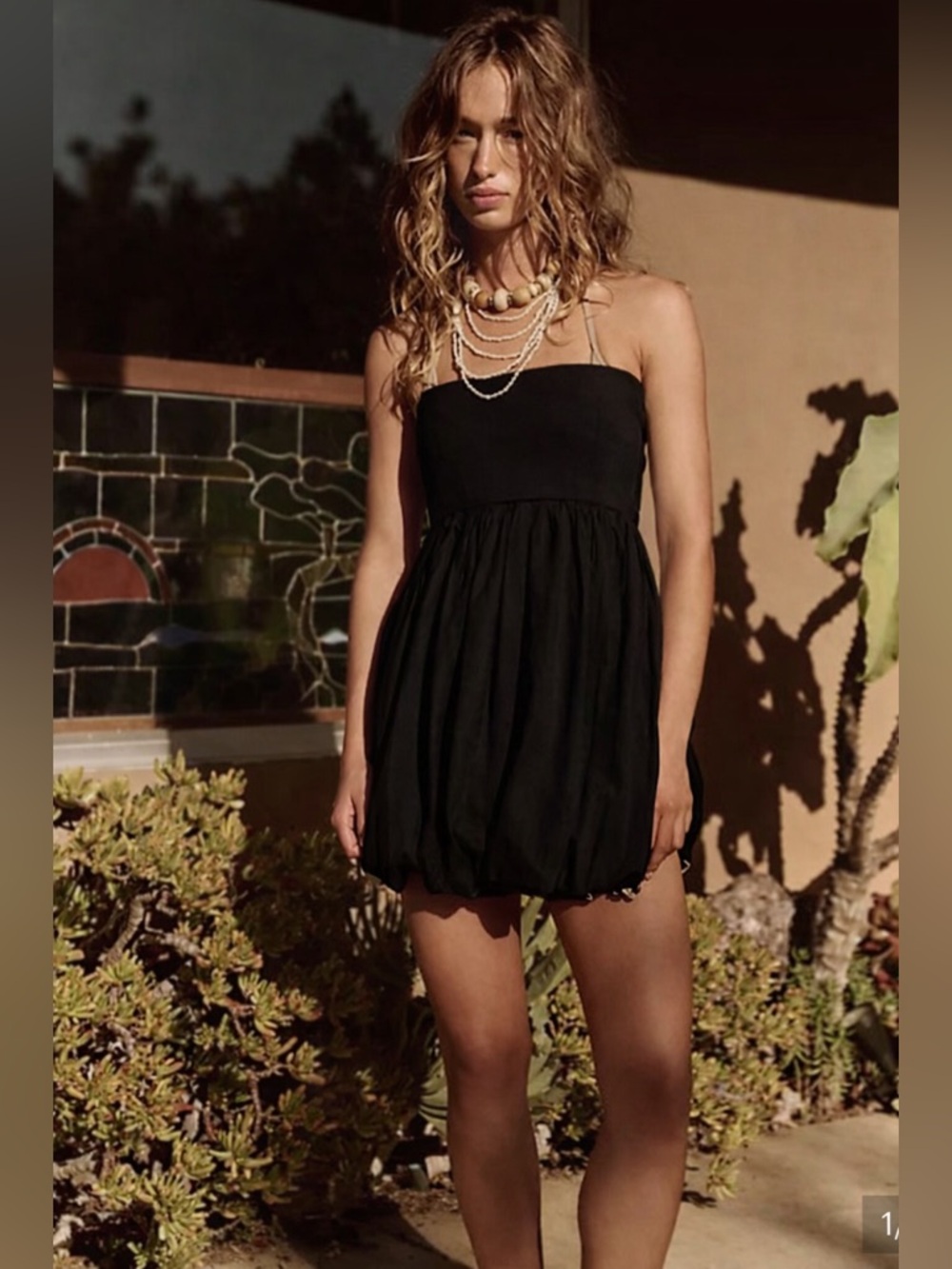 Free People| ‘Asia Convertible’ Mini Dress (Black)